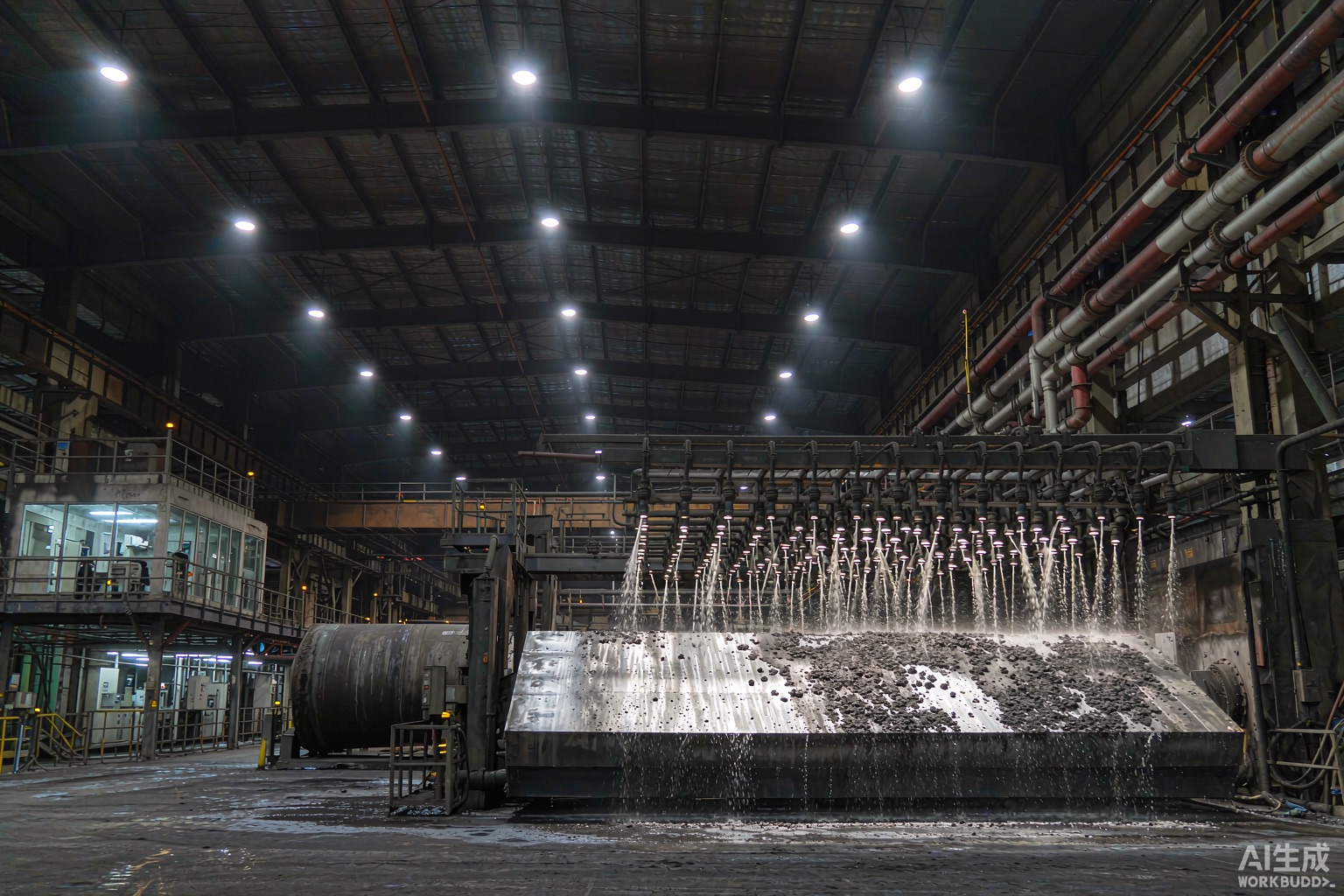 Operator descaling and pickling a nickel alloy bar to a clean bright surface in a processing line - Hangbo Alloy