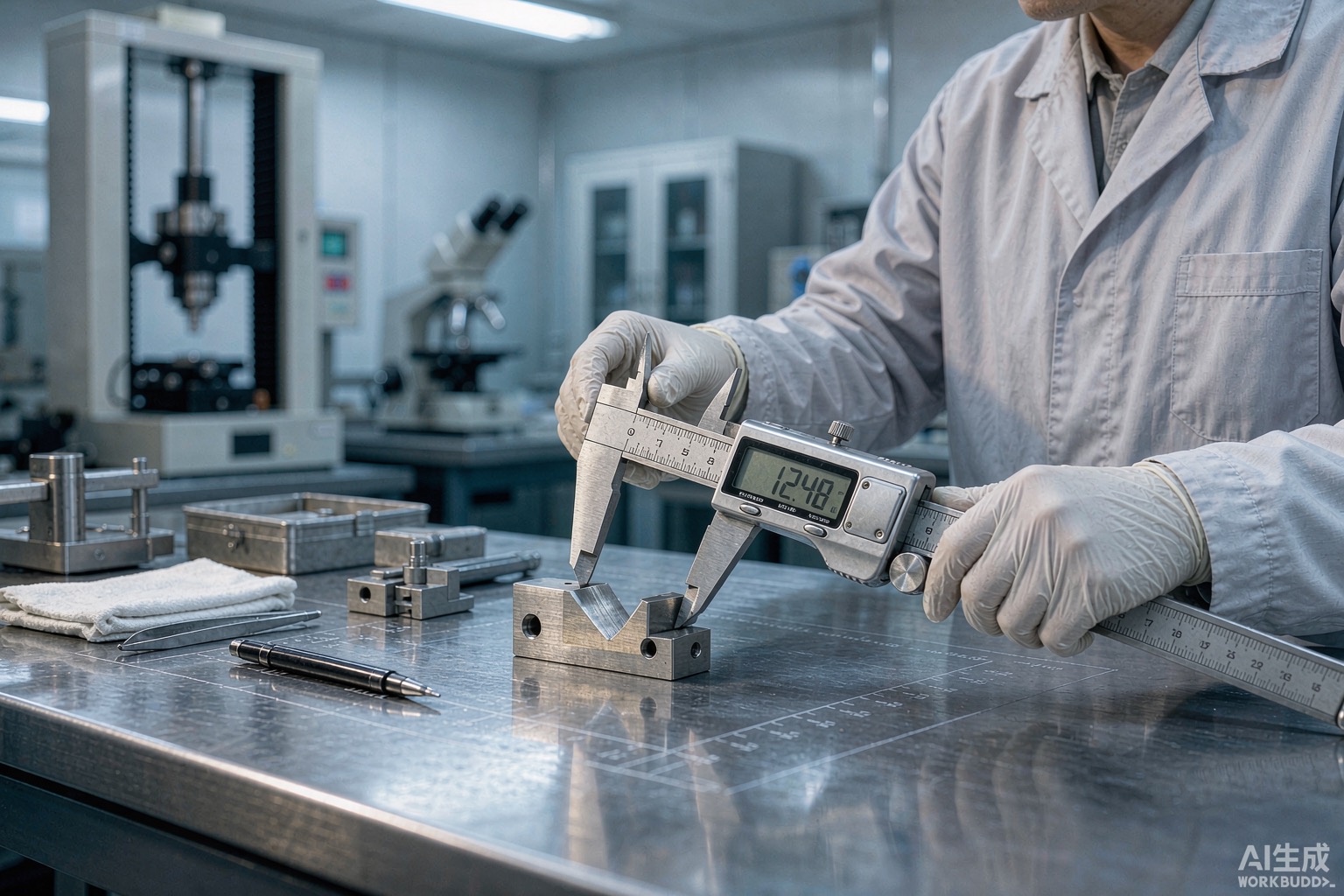 A laboratory technician preparing a nickel alloy Charpy V-notch impact specimen for low-temperature toughness testing - Hangbo Alloy