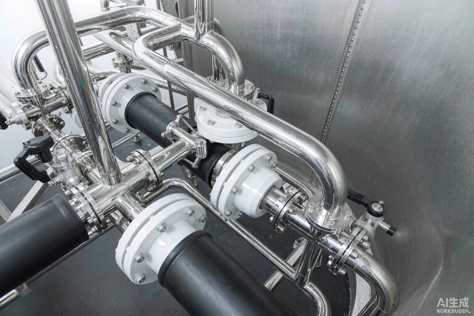 Polished nickel alloy hygienic piping and vessel interior ready for pharma service - Hangbo Alloy